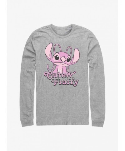 Disney Lilo & Stitch Fluffy Angel Long Sleeve T-Shirt $8.16 T-Shirts