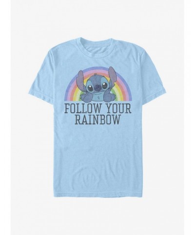 Disney Lilo & Stitch Follow Your Rainbow T-Shirt $6.50 T-Shirts